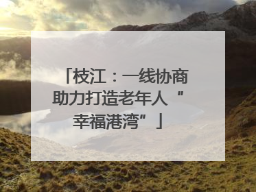 枝江：一线协商助力打造老年人“幸福港湾”