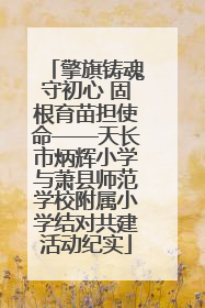 擎旗铸魂守初心 固根育苗担使命——天长市炳辉小学与萧县师范学校附属小学结对共建活动纪实