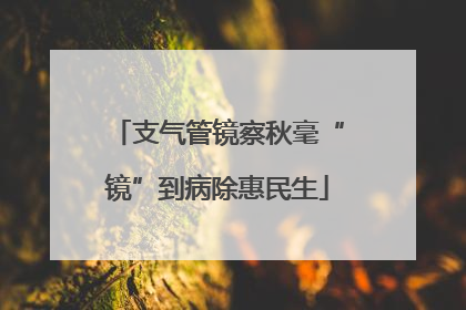 支气管镜察秋毫“镜”到病除惠民生