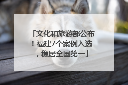 文化和旅游部公布！福建7个案例入选，稳居全国第一