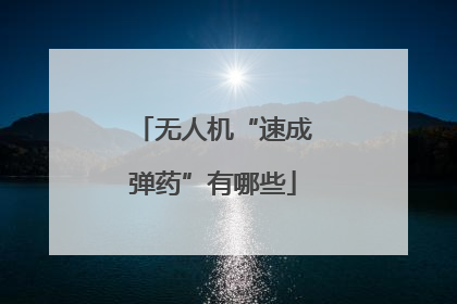 无人机“速成弹药”有哪些