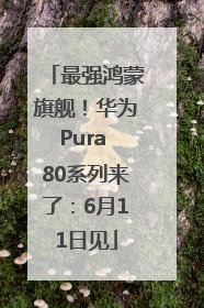 最强鸿蒙旗舰！华为Pura 80系列来了：6月11日见