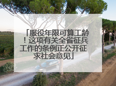 服役年限可算工龄！这项有关全省征兵工作的条例正公开征求社会意见