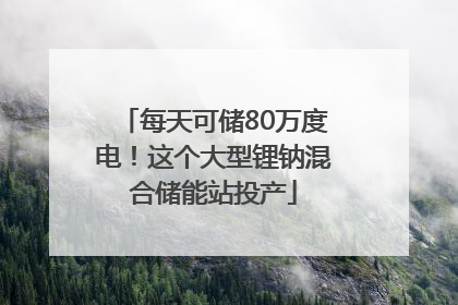 每天可储80万度电！这个大型锂钠混合储能站投产