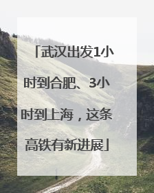 武汉出发1小时到合肥、3小时到上海，这条高铁有新进展