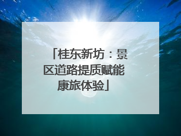 桂东新坊：景区道路提质赋能康旅体验