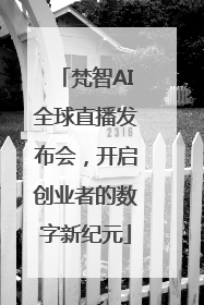 梵智AI全球直播发布会，开启创业者的数字新纪元
