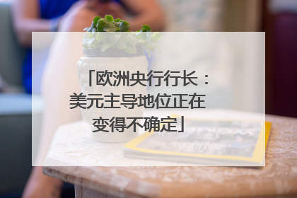 欧洲央行行长：美元主导地位正在变得不确定