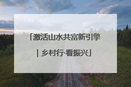 激活山水共富新引擎｜乡村行·看振兴