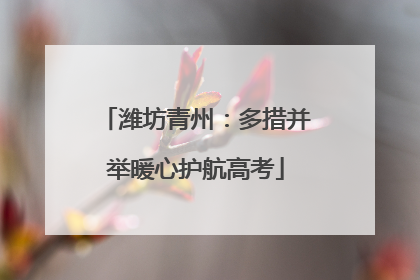 潍坊青州：多措并举暖心护航高考