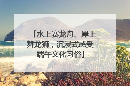 水上赛龙舟、岸上舞龙狮，沉浸式感受端午文化习俗