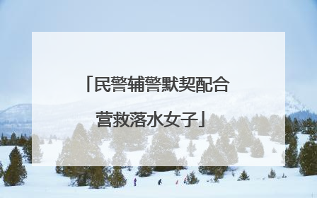 民警辅警默契配合 营救落水女子