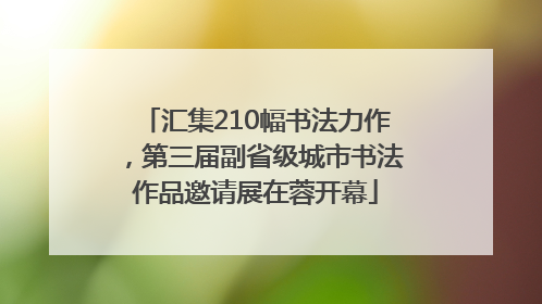 汇集210幅书法力作，第三届副省级城市书法作品邀请展在蓉开幕
