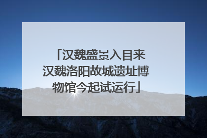 汉魏盛景入目来 汉魏洛阳故城遗址博物馆今起试运行