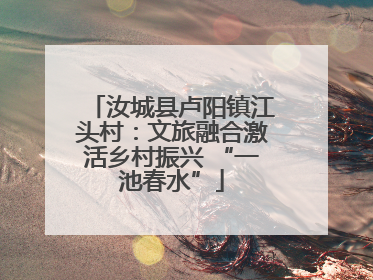 汝城县卢阳镇江头村：文旅融合激活乡村振兴 “一池春水”