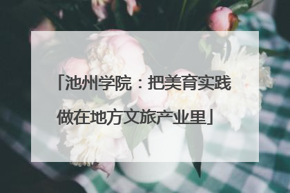 池州学院：把美育实践做在地方文旅产业里