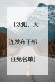 沈阳、大连发布干部任免名单