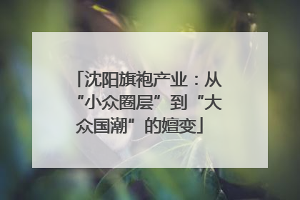 沈阳旗袍产业：从“小众圈层”到“大众国潮”的嬗变