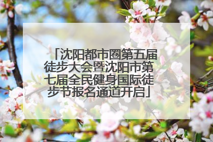 沈阳都市圈第五届徒步大会暨沈阳市第七届全民健身国际徒步节报名通道开启