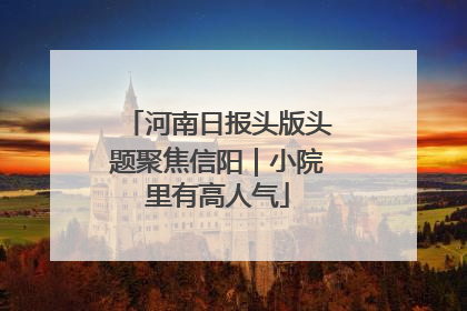河南日报头版头题聚焦信阳｜小院里有高人气