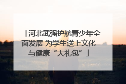 河北武强护航青少年全面发展 为学生送上文化与健康“大礼包”