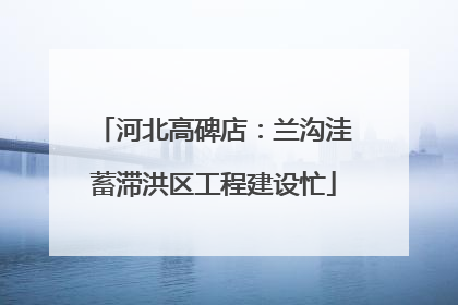 河北高碑店：兰沟洼蓄滞洪区工程建设忙