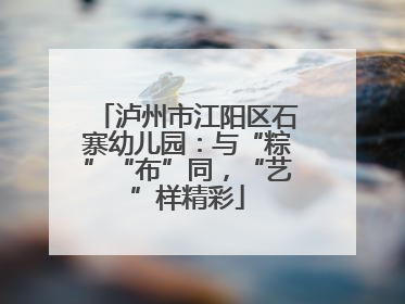 泸州市江阳区石寨幼儿园：与“粽”“布”同，“艺”样精彩