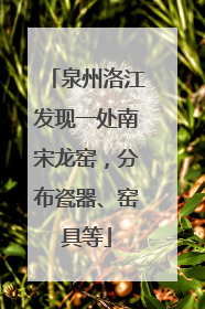 泉州洛江发现一处南宋龙窑，分布瓷器、窑具等