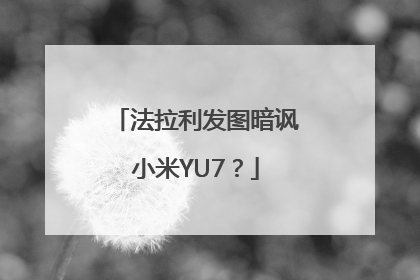 法拉利发图暗讽小米YU7？