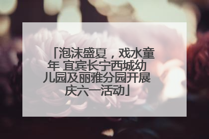 泡沫盛夏，戏水童年 宜宾长宁西城幼儿园及丽雅分园开展庆六一活动