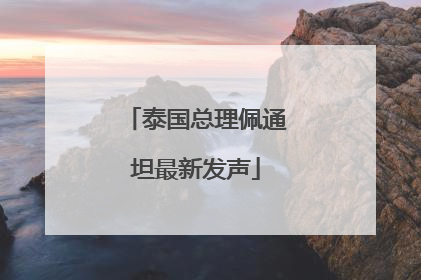 泰国总理佩通坦最新发声