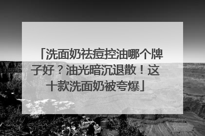 洗面奶祛痘控油哪个牌子好？油光暗沉退散！这十款洗面奶被夸爆