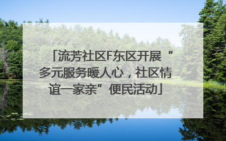 流芳社区F东区开展“多元服务暖人心，社区情谊一家亲”便民活动