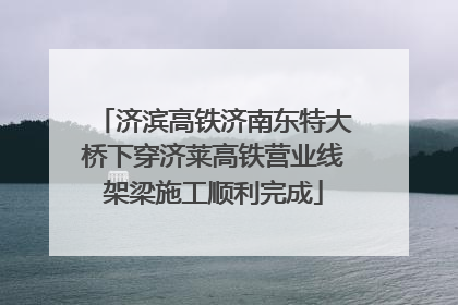 济滨高铁济南东特大桥下穿济莱高铁营业线架梁施工顺利完成