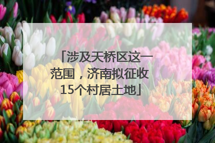 涉及天桥区这一范围，济南拟征收15个村居土地
