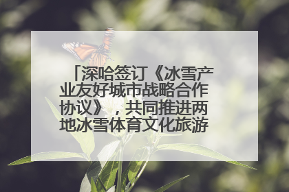 深哈签订《冰雪产业友好城市战略合作协议》，共同推进两地冰雪体育文化旅游高质量发展