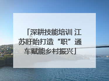 深耕技能培训 江苏盱眙打造“职”通车赋能乡村振兴