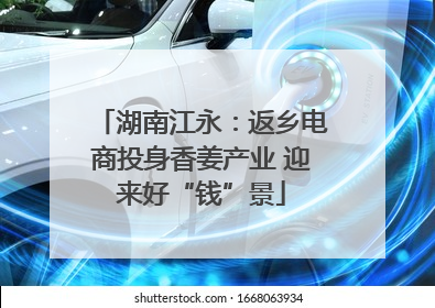 湖南江永：返乡电商投身香姜产业 迎来好“钱”景