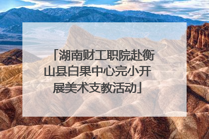 湖南财工职院赴衡山县白果中心完小开展美术支教活动