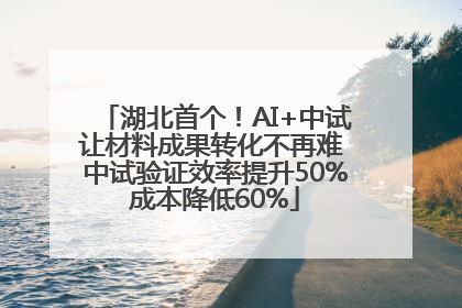 湖北首个！AI+中试让材料成果转化不再难 中试验证效率提升50%成本降低60%