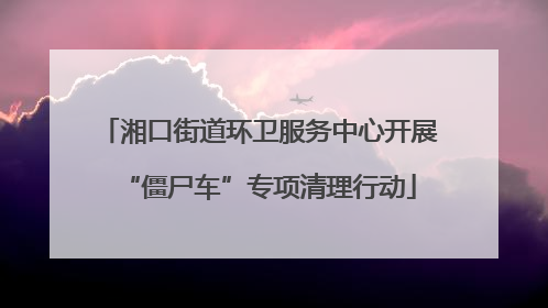 湘口街道环卫服务中心开展“僵尸车”专项清理行动