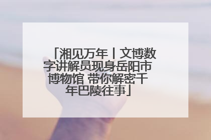 湘见万年丨文博数字讲解员现身岳阳市博物馆 带你解密千年巴陵往事