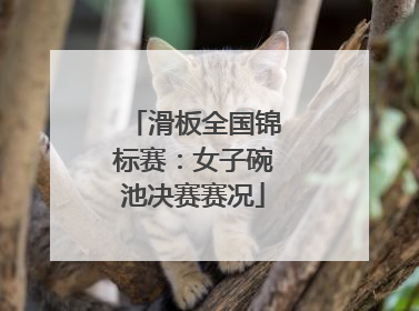 滑板全国锦标赛：女子碗池决赛赛况