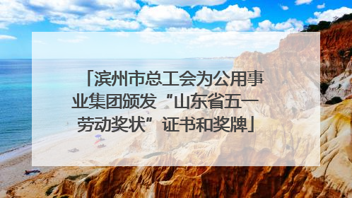 滨州市总工会为公用事业集团颁发“山东省五一劳动奖状”证书和奖牌