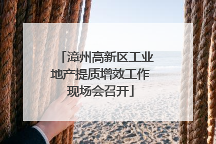 漳州高新区工业地产提质增效工作现场会召开