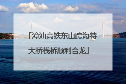 漳汕高铁东山跨海特大桥栈桥顺利合龙