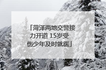 菏泽两地交警接力开道 15岁受伤少年及时就医
