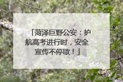 菏泽巨野公安：护航高考进行时，安全宣传不停歇！