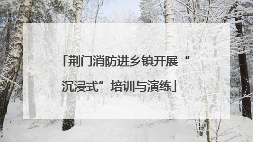 荆门消防进乡镇开展“沉浸式”培训与演练