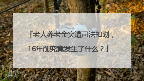 老人养老金突遭司法扣划，16年前究竟发生了什么？